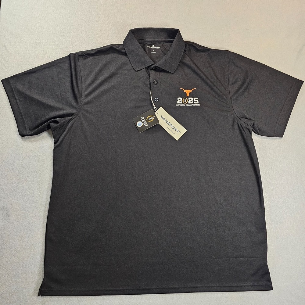 Texas Longhorns 2025 CFP National Championship Bound Polo XL NWT Rare Vansport